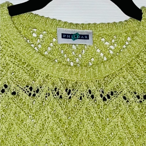 Vintage Knit Lime Green Short Sleeve Sweater Small/Medium - Picture 3 of 3